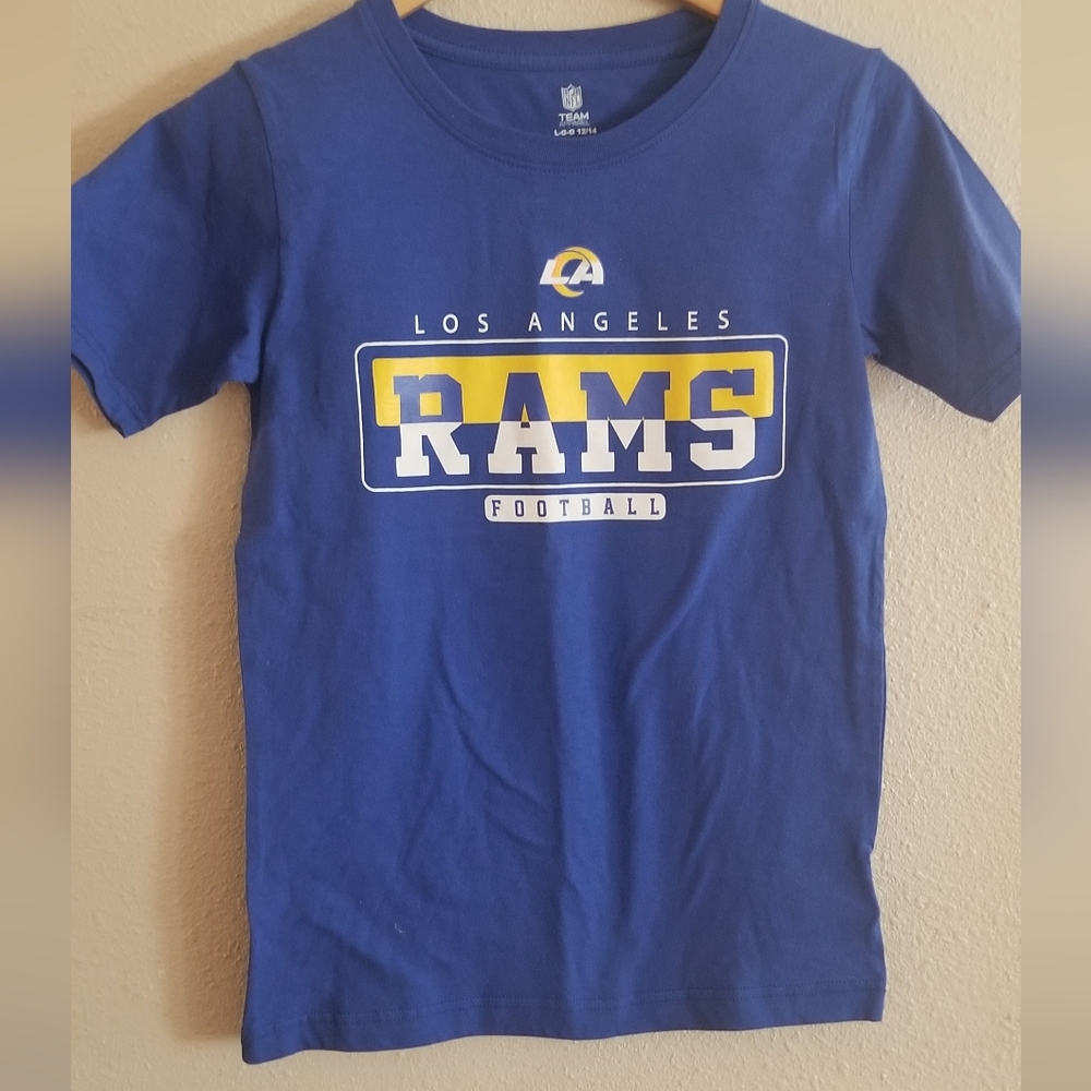 NFL NWOT LA Rams blue boys tshirt size 12-14
